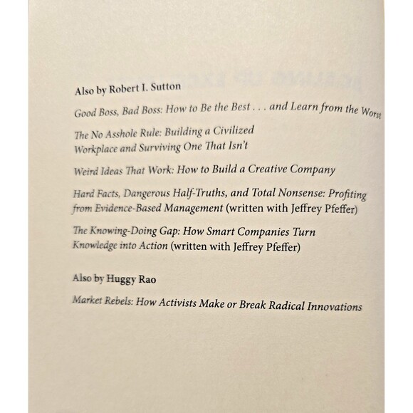 Scaling Up Excellence by Robert I. Sutton and Huggy Rao Signed - Picture 2 of 9